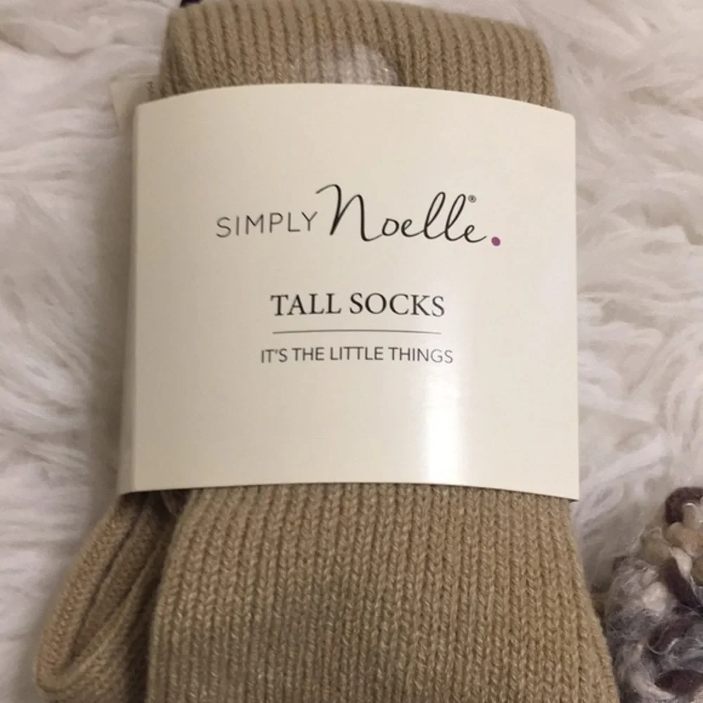 FINAL $ Simply Noelle Tall Socks w/two button cuff detail